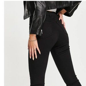 Jamie Topshop Moto Straight Leg Black Jeans Size 26